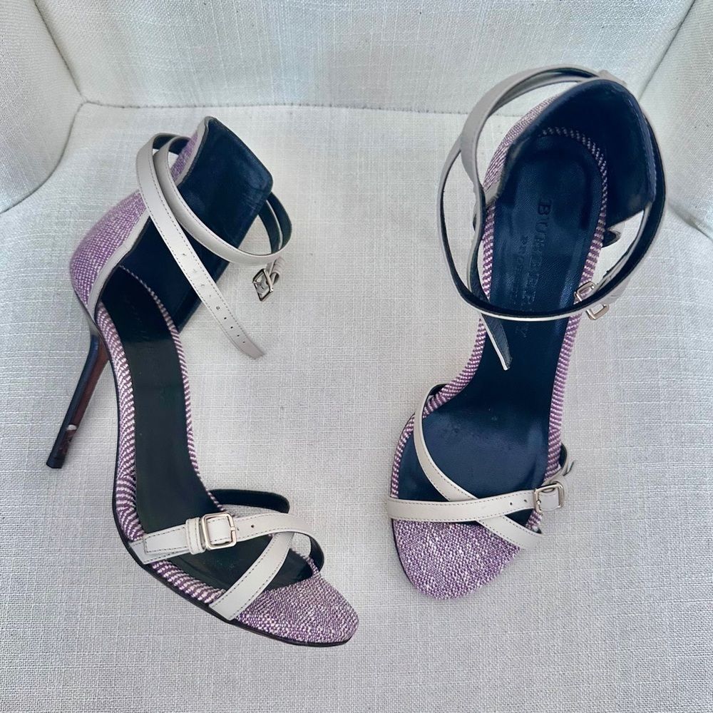 Burberry Astor White Norrice Sandals Shoes Size 37 7